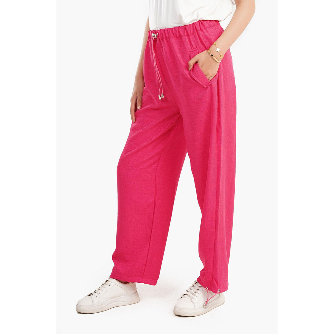 بنطلون باراشوت كتان حريمي 17401