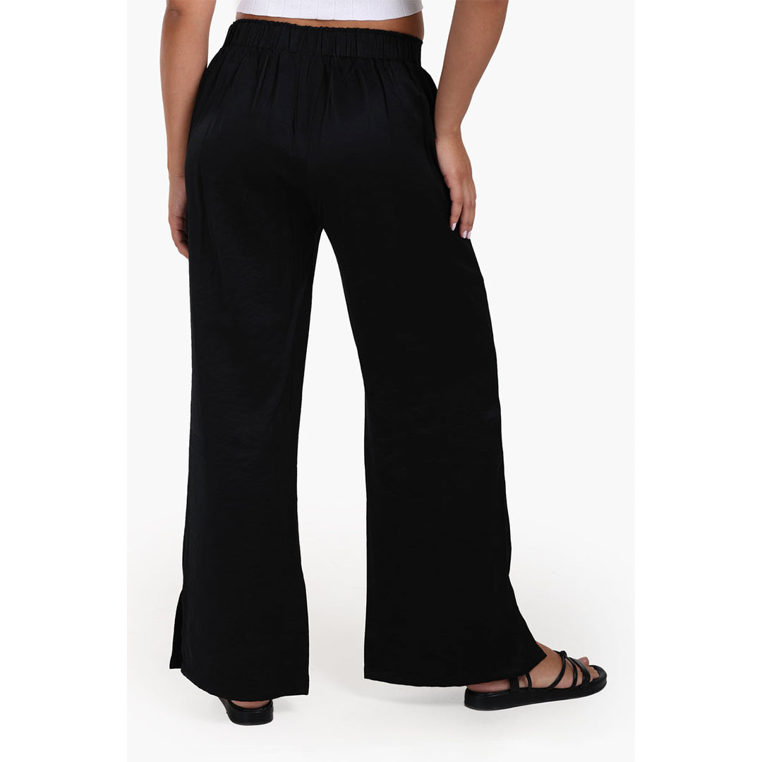 بنطلون واسع الساق بخصر مرتفع حريمي