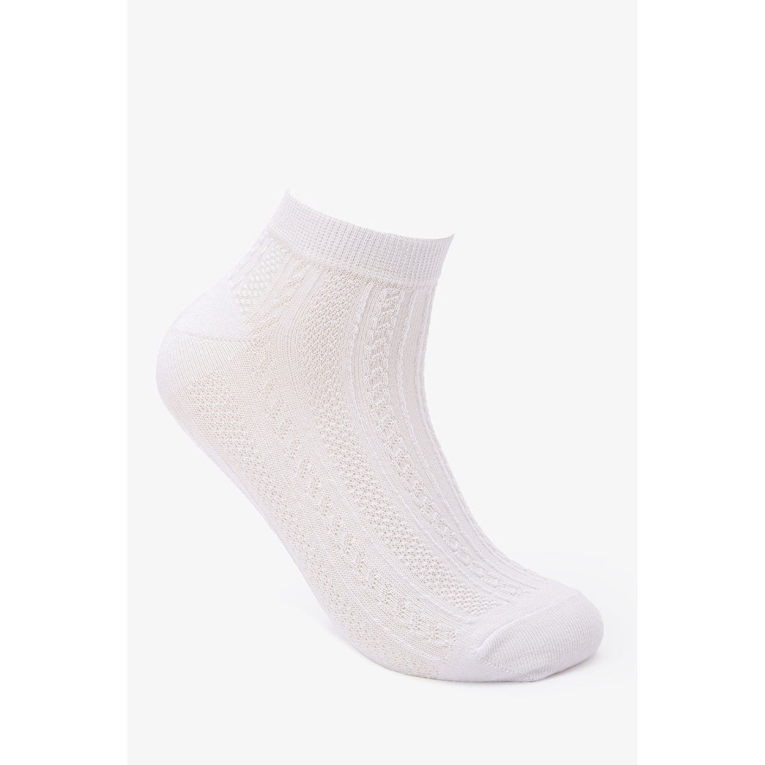 شرابات قطنية مزخرفة - 3 أزواج