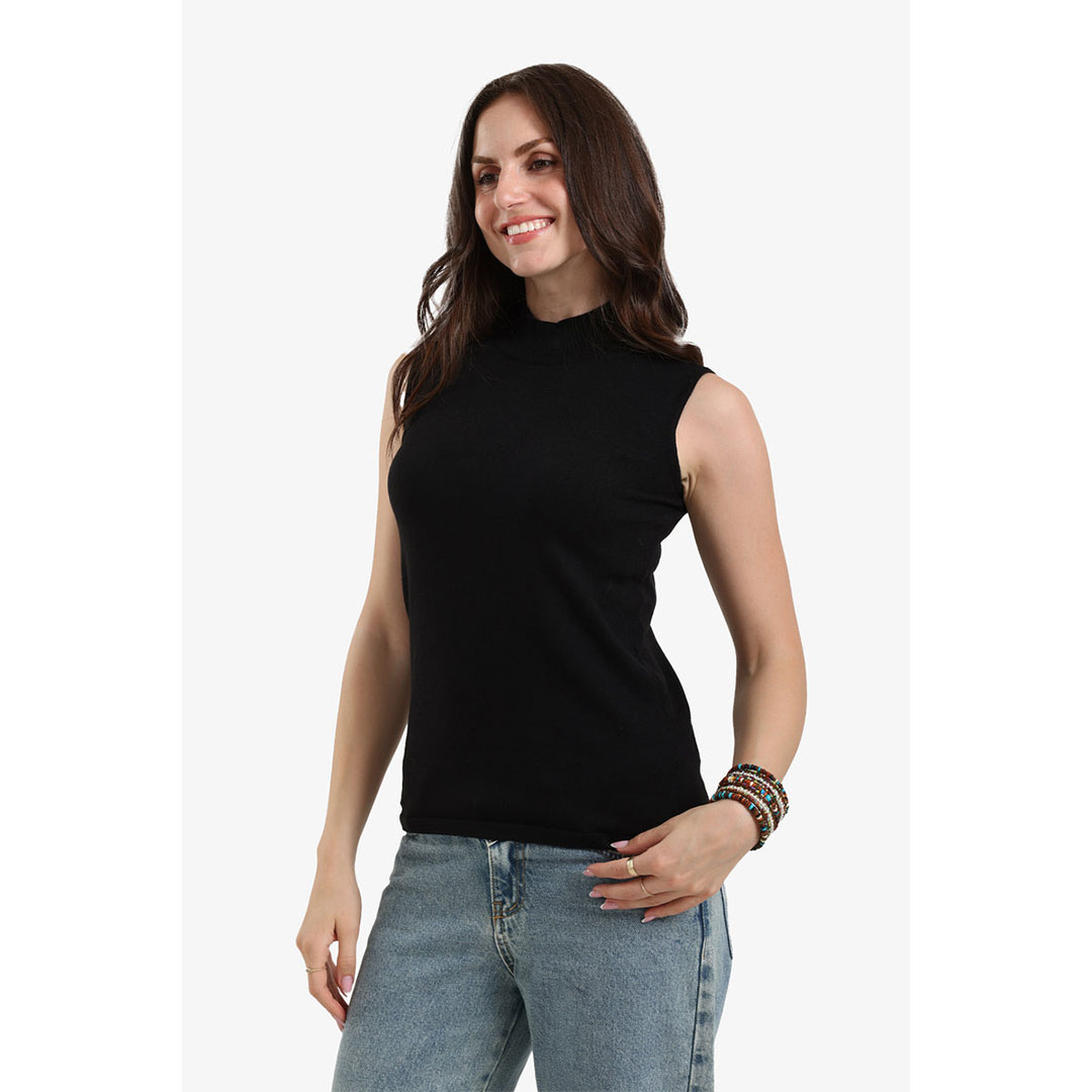 بلوفر صوف بدون أكمام حريمي