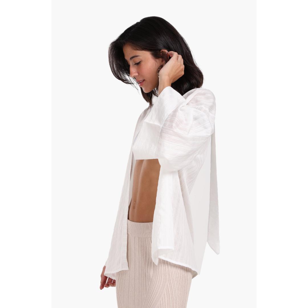 كيمونو مخطط مفتوح من الأمام حريمي - 18149