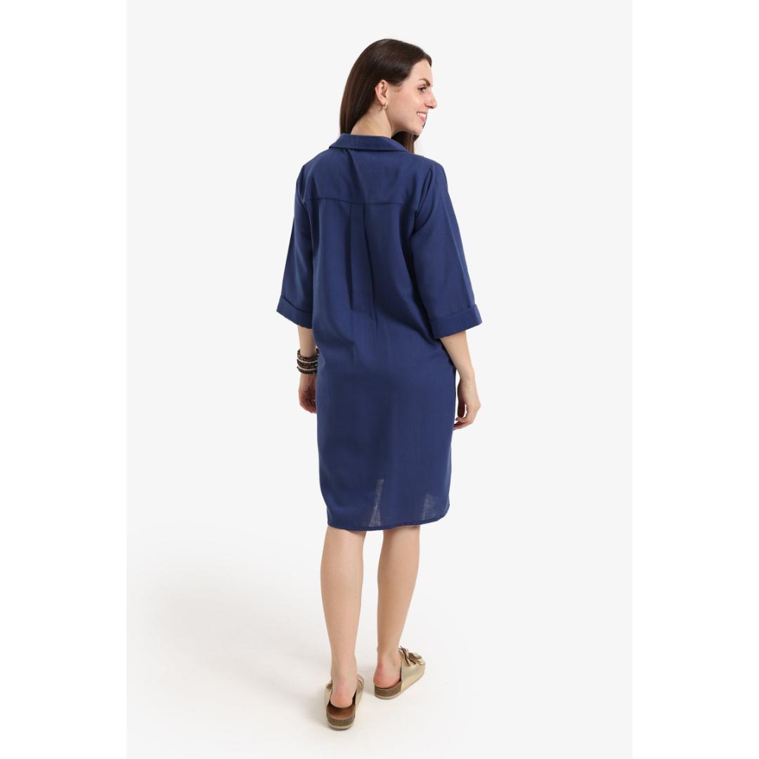 فستان بياقة حرف V تنسل حريمي - 18150