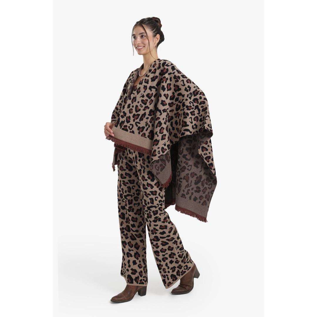 بونشو بنقشة جلد النمر - كافية - 18171