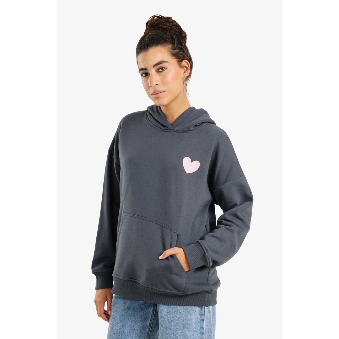 سويت شيرت مطبوع للاستراحة - رمادي - 18204