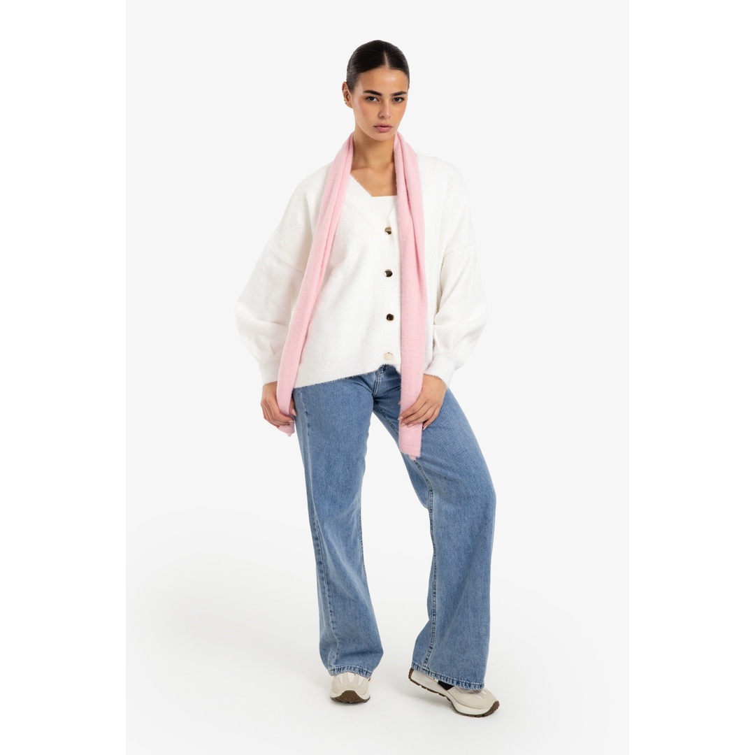 شال محبوك ناعم - روز - 18222