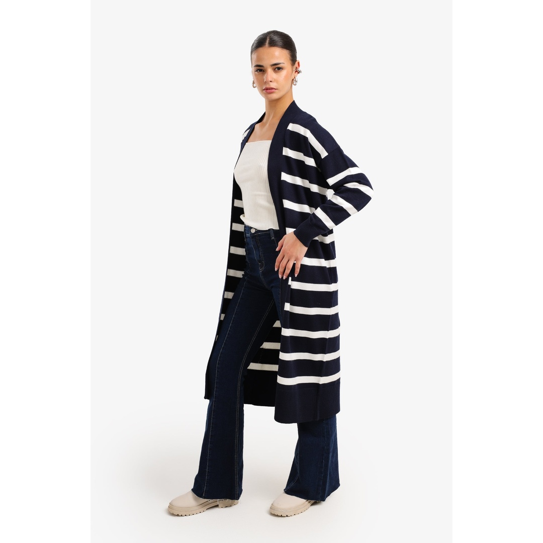 كارديجان ميدي مخطط محبوك - كحلي - 18251