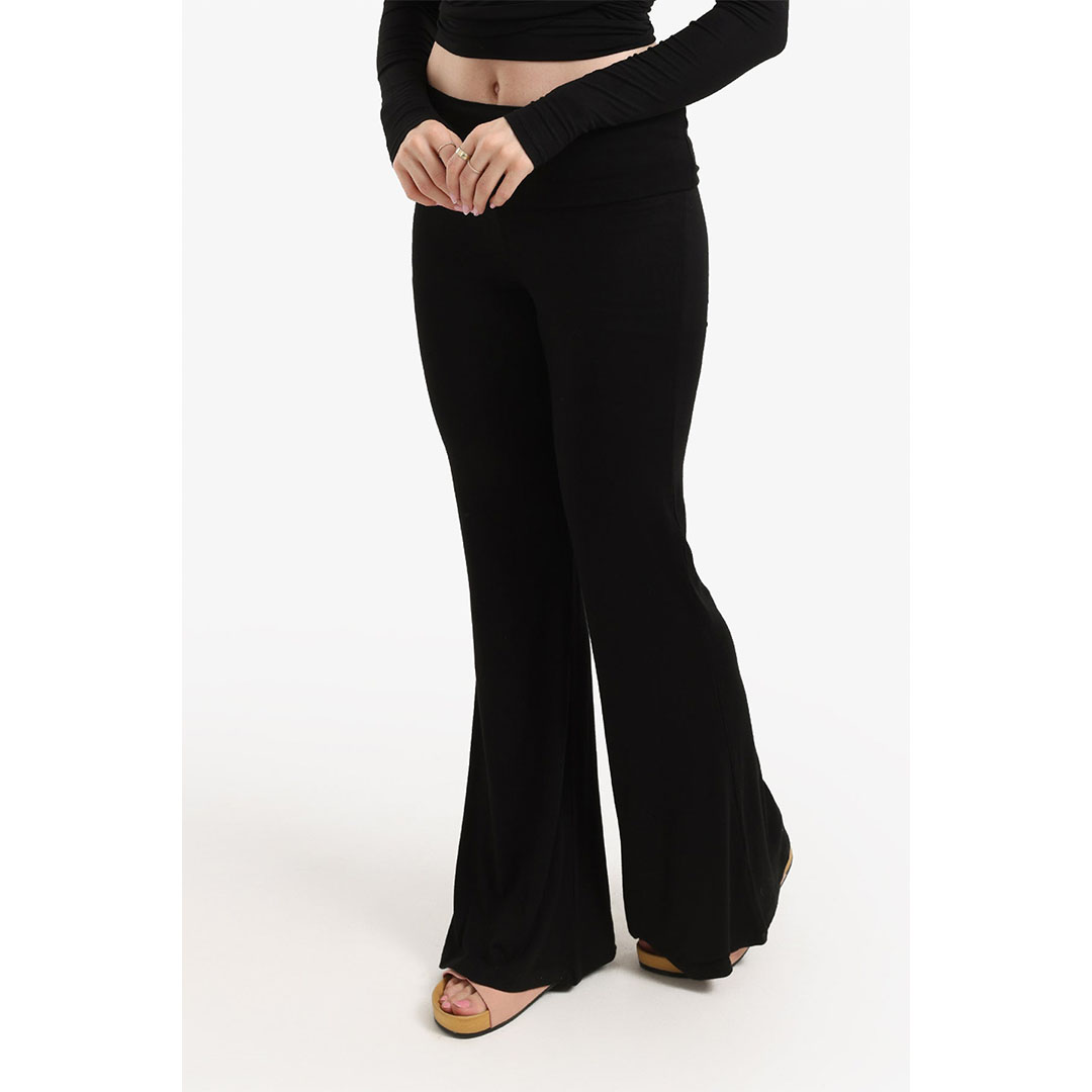 بنطلون واسع بخصر مطاطي حريمي