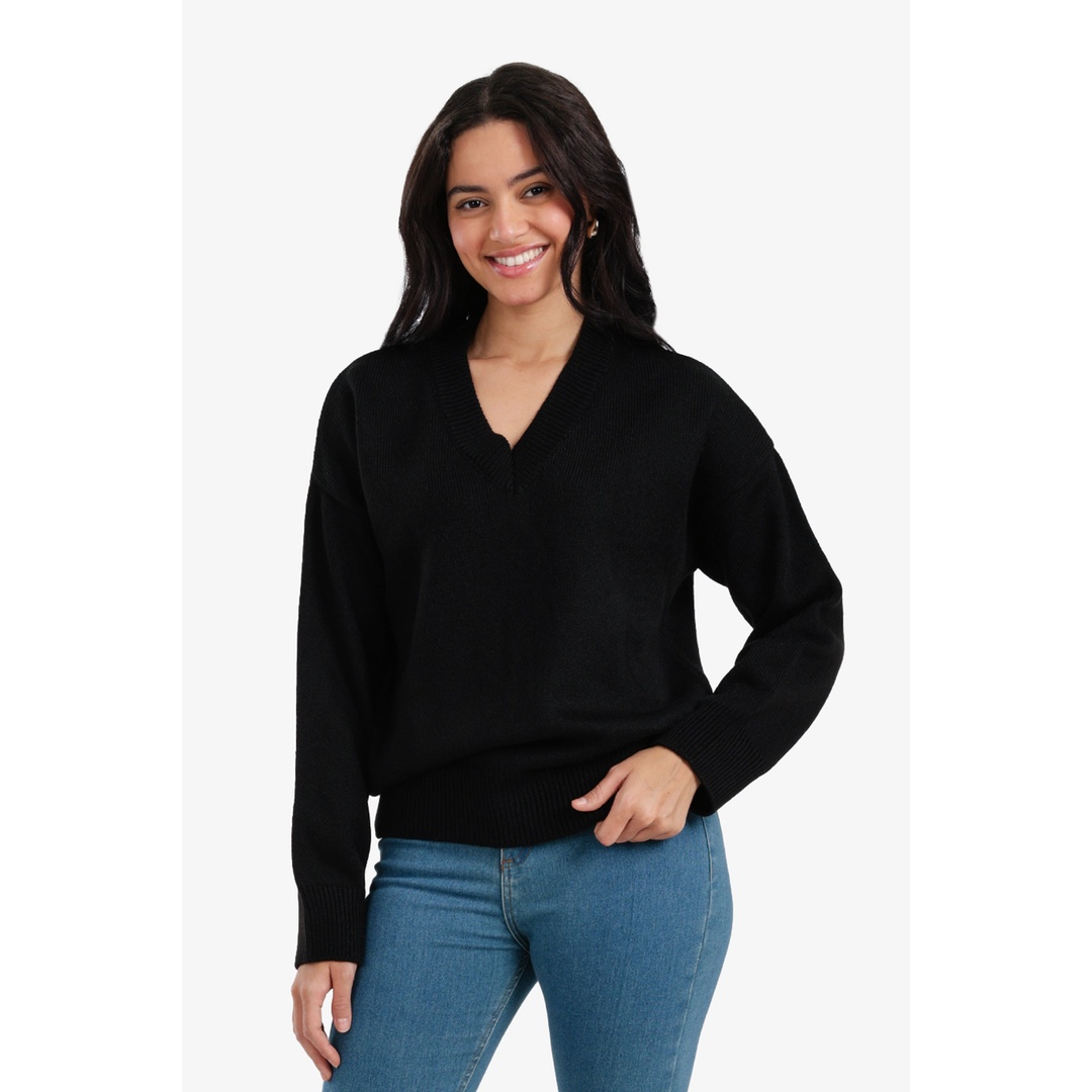 بلوفر بكتفين منسدلين - 18285