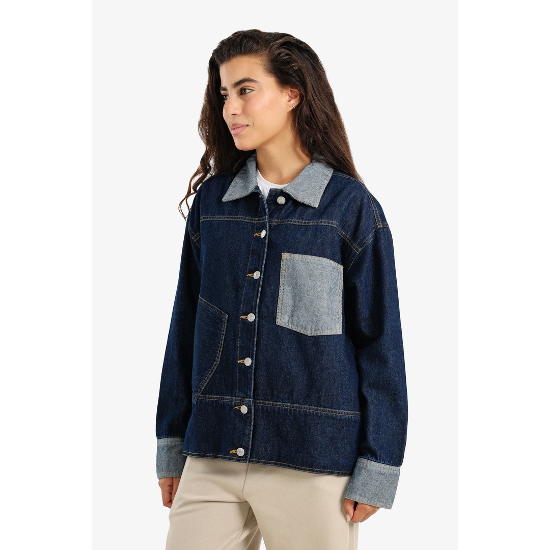 جاكيت جينز بلونين - كحلي - 18302