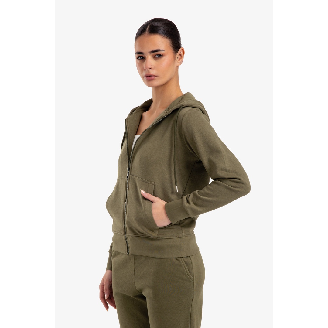 سويت شيرت رياضي مريح - زيتي - 18338