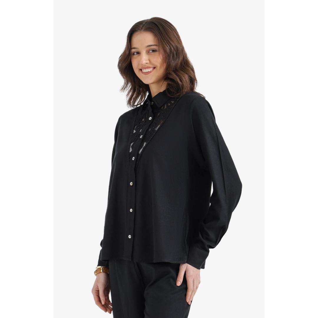 قميص بياقة مطرزة حريمي - 18419