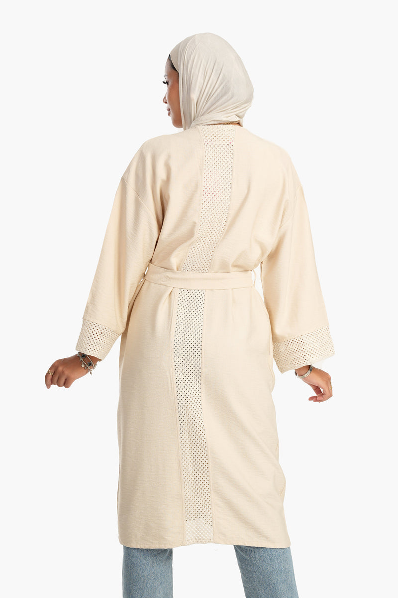 كيمونو كارينا مع أكمام كروشيه شبكية 56128