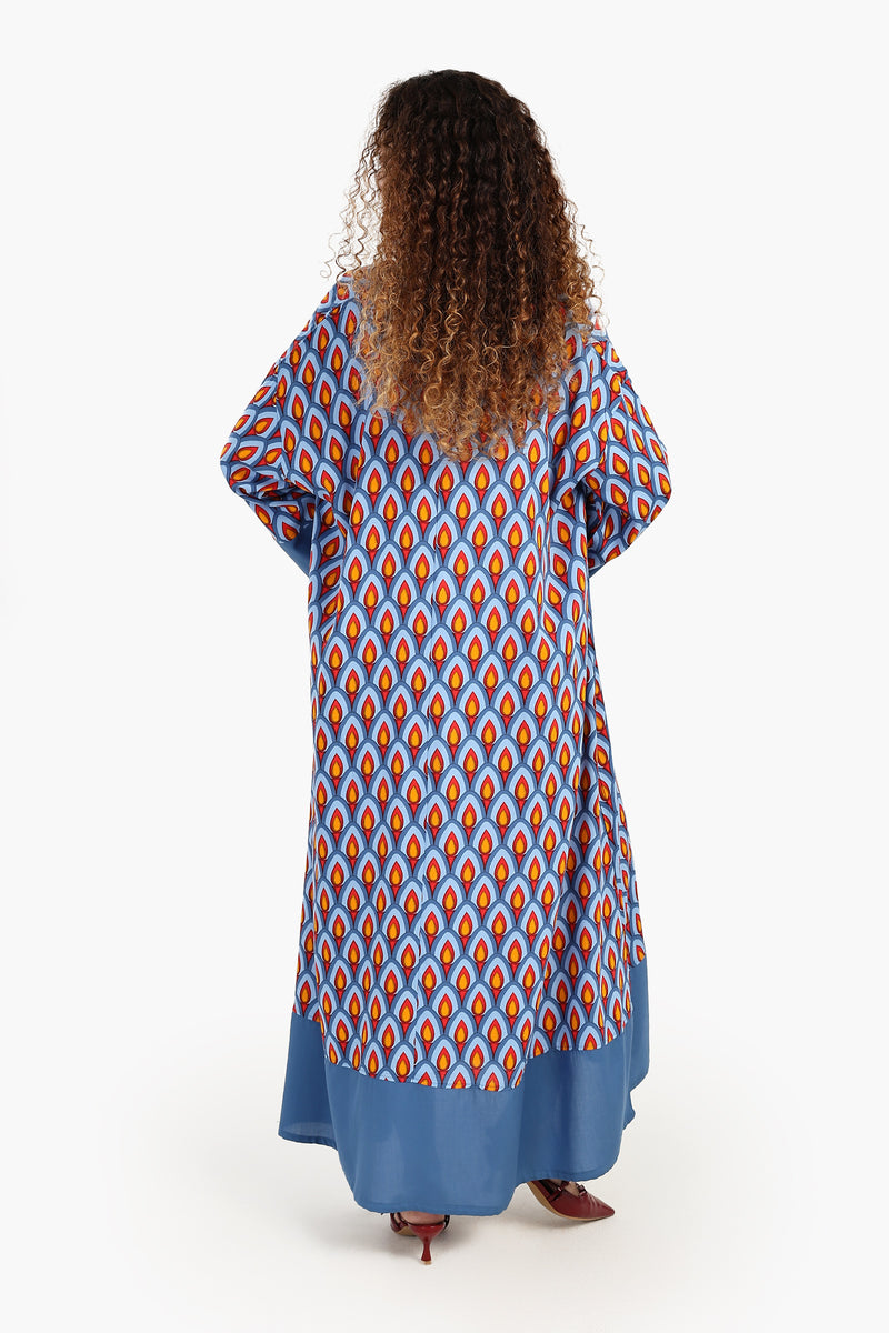 فستان كارينا أوفر سايز مطبوع بالكامل 56257