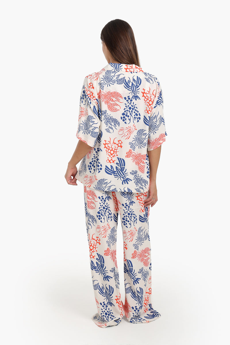طقم بيجامة كارينا مطبوع بأكمام قصيرة 56781