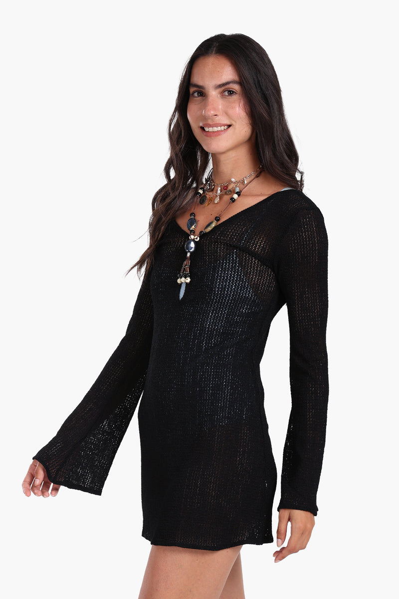 فستان كارينا قصير محبوك للشاطئ 56800