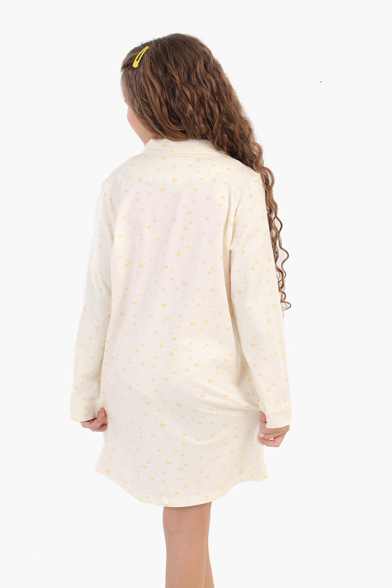 قميص نوم كارينا قطن للبنات مع قناع نوم 56929