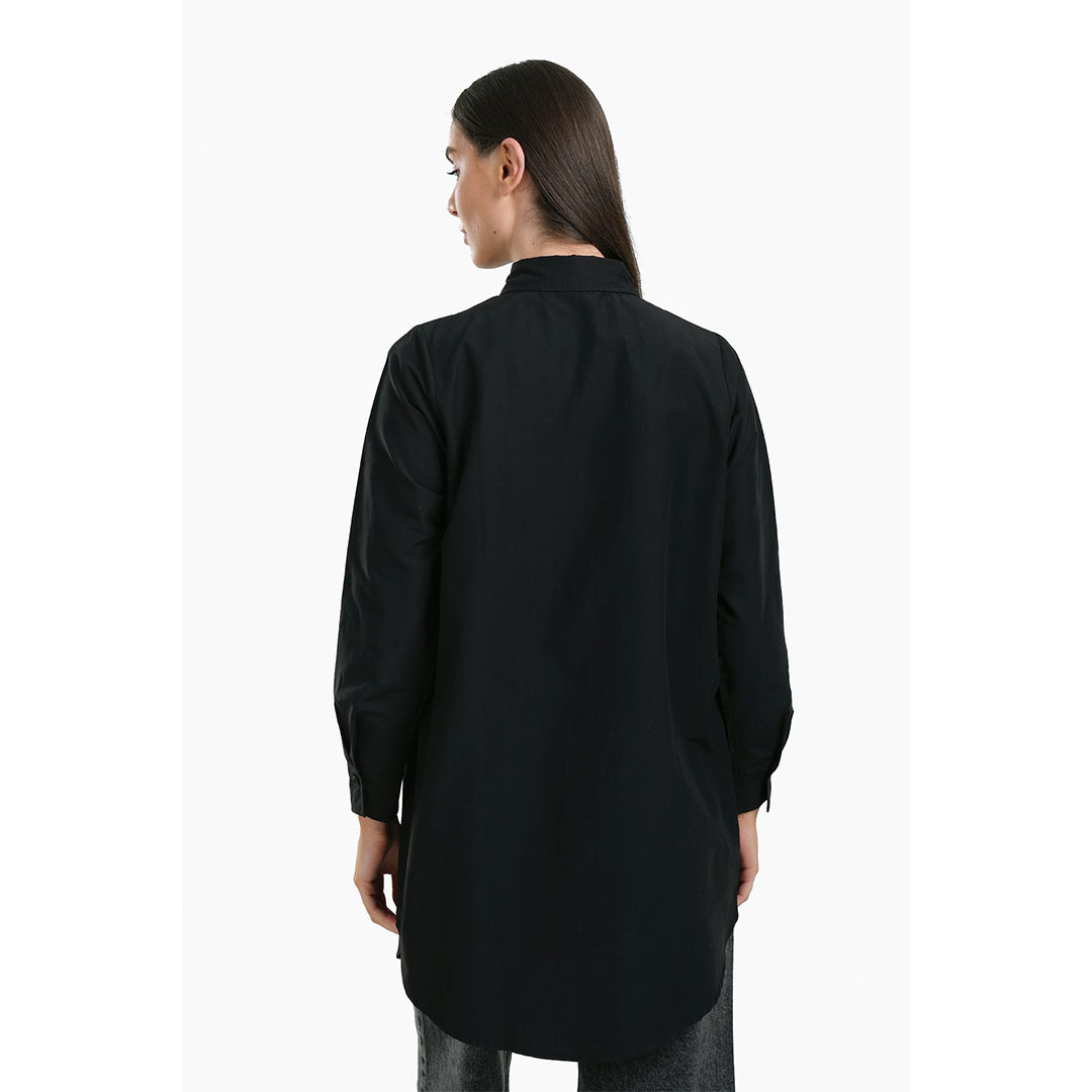 قميص طويل بحافة مستديرة حريمي