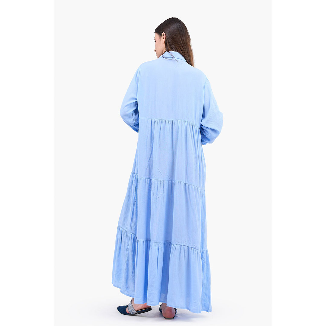 فستان كلاسيكي مريح حريمي - أزرق فاتح