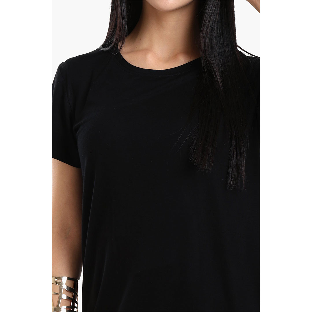 تي شيرت فيسكوز أساسي نصف كم حريمي