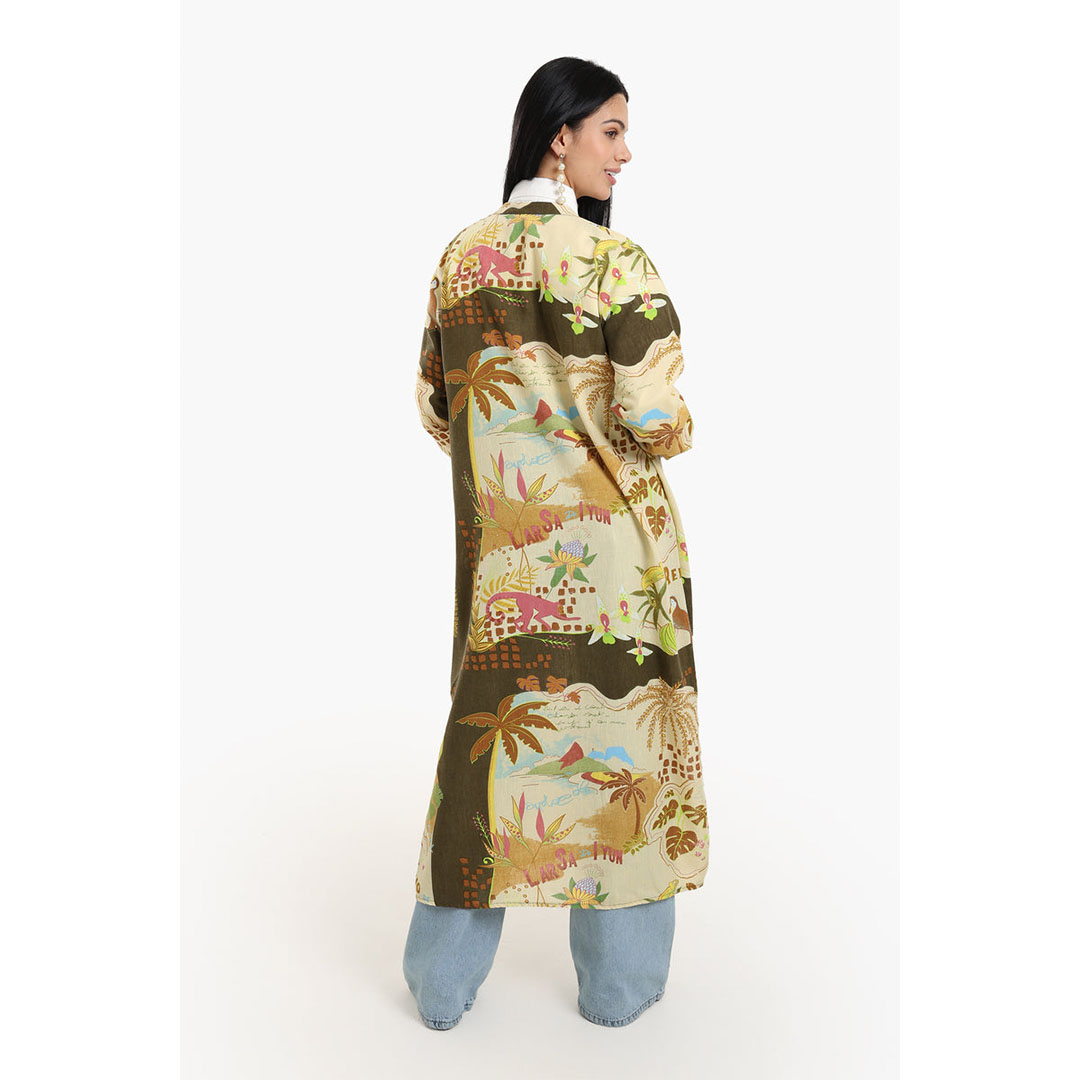 فستان قميص بياقة ماندرين حريمي