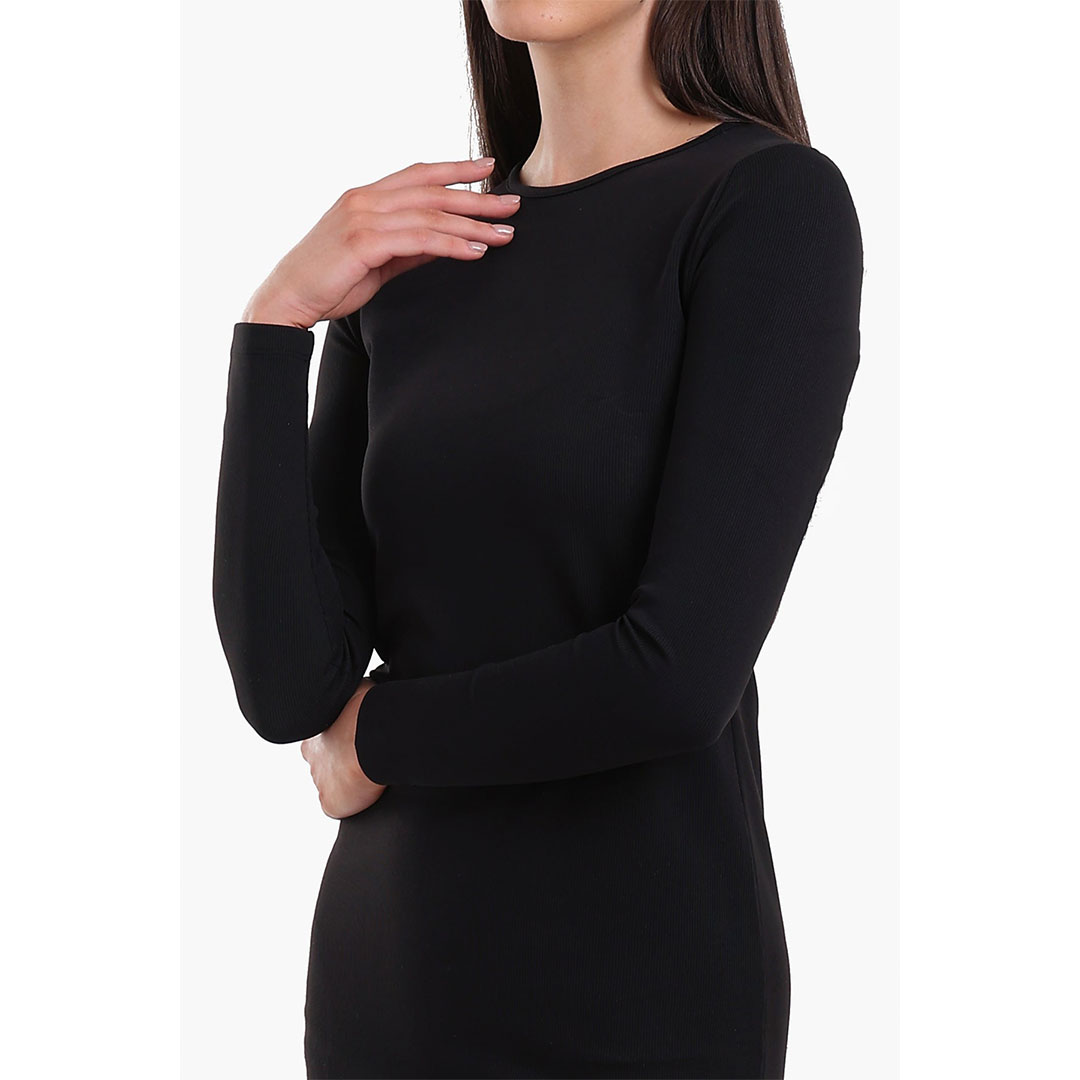 فستان ميدي أنيق بقصّة Slim Fit حريمي - أسود