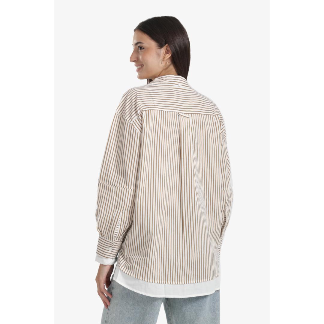 قميص بتصميم غير متماثل حريمي - 18095