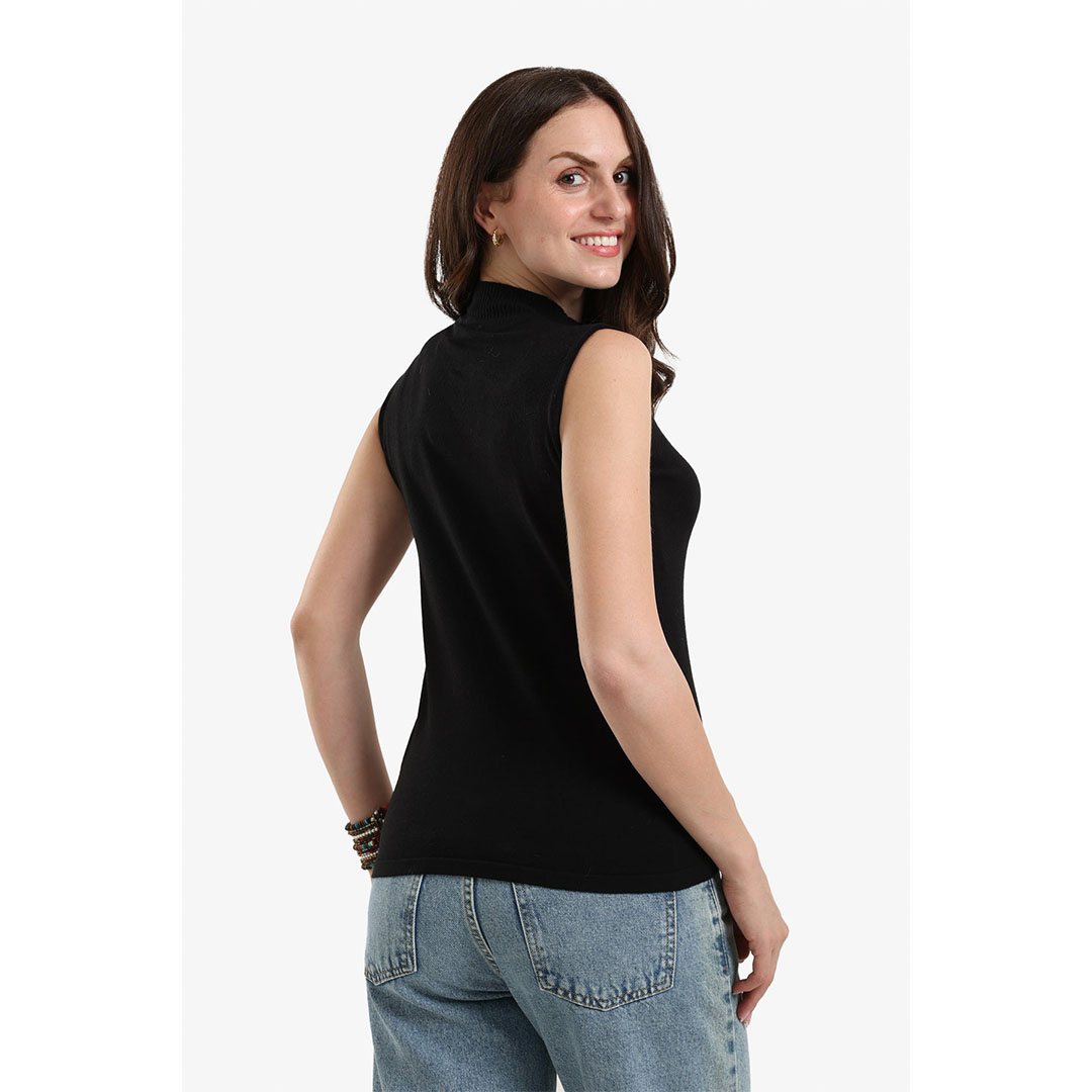 بلوفر صوف بدون أكمام حريمي