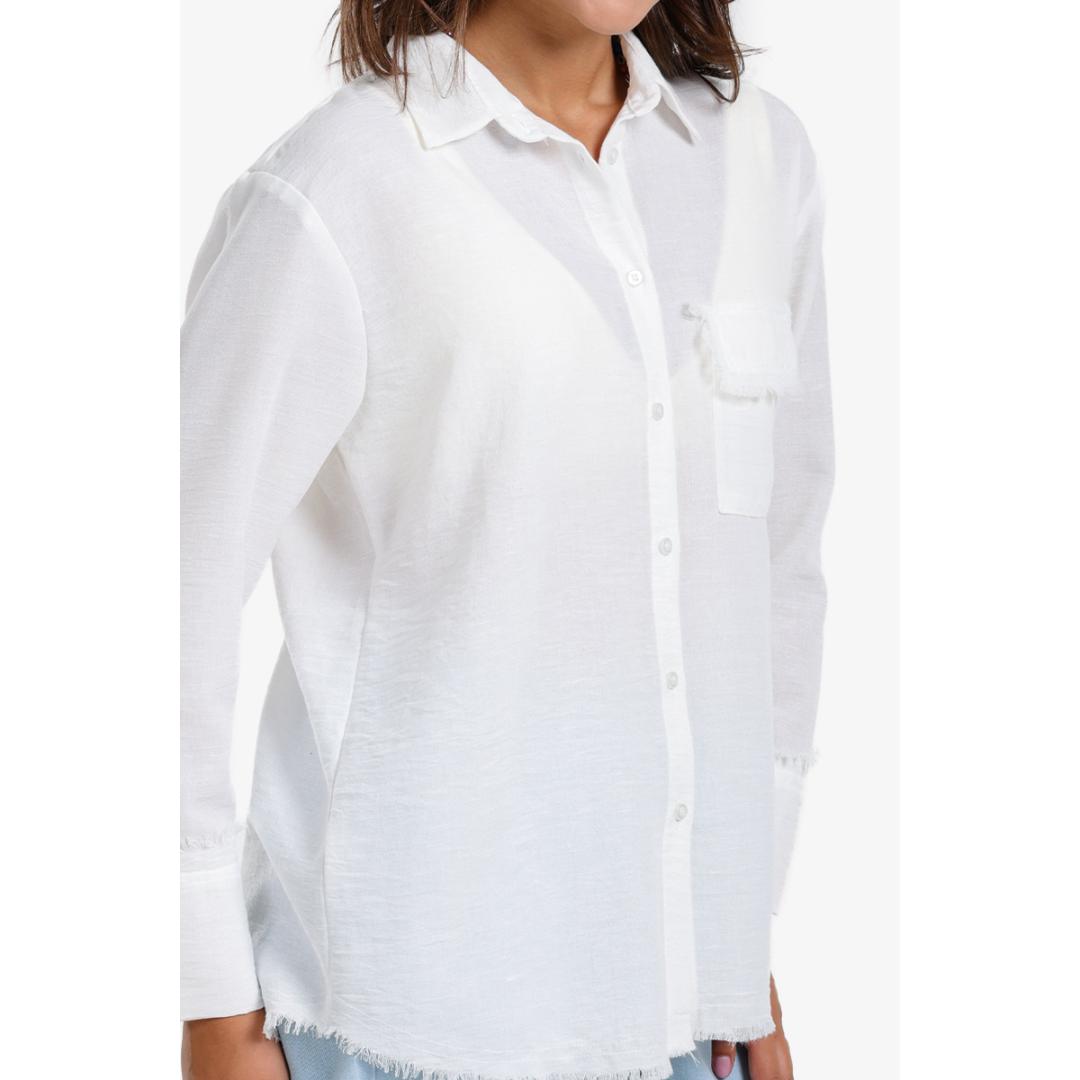 قميص فوال بقصة مريحة حريمي - 18148