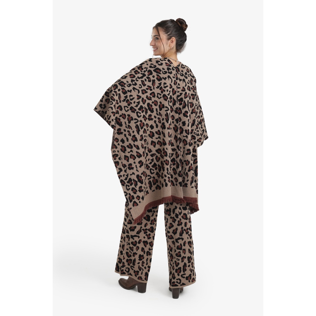 بونشو بنقشة جلد النمر - كافية - 18171