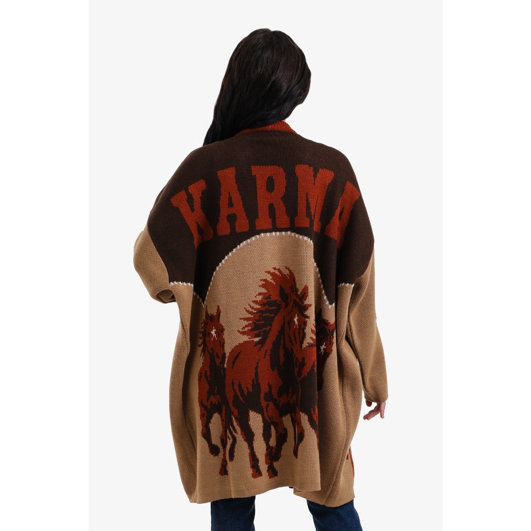 كارديجان مفتوح بتصميم غربي - كافية - 18238