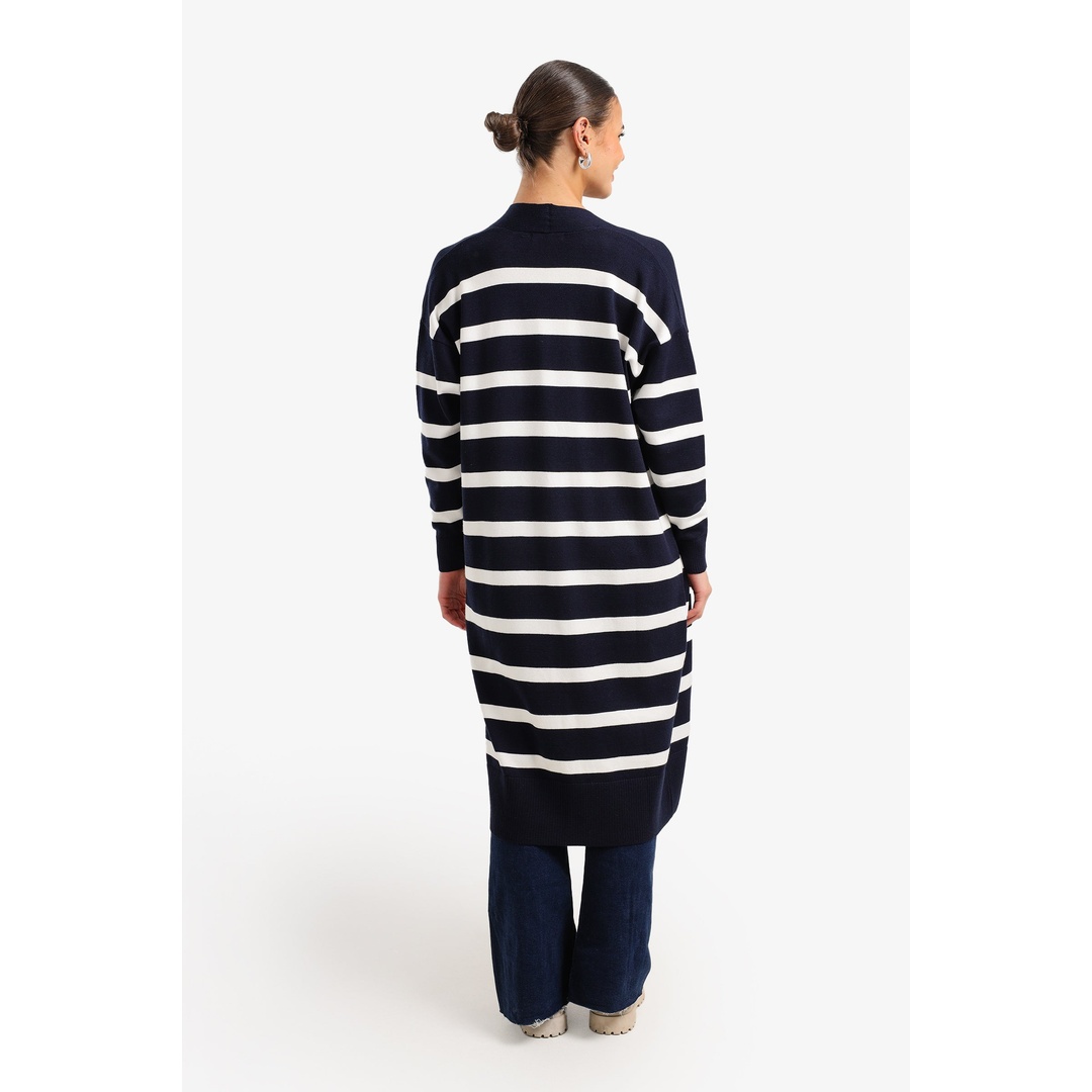 كارديجان ميدي مخطط محبوك - كحلي - 18251