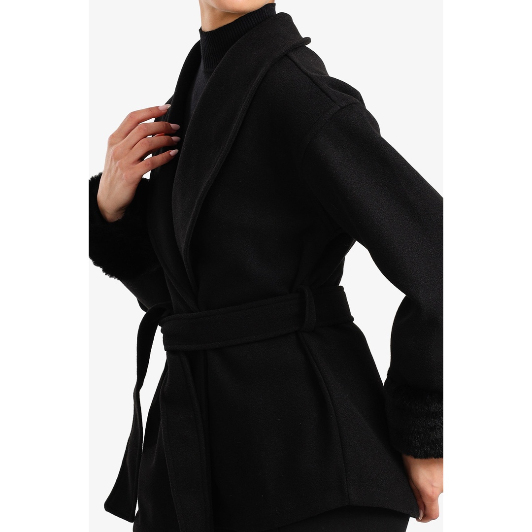 جاكيت ملفوف بياقة شال - 18253