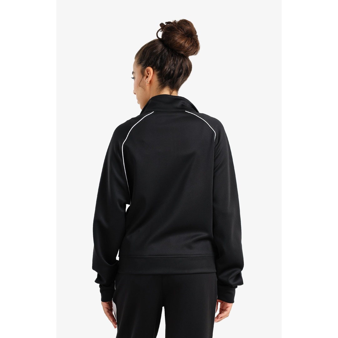 جاكيت استرخاء بسوستة - أسود - 18290