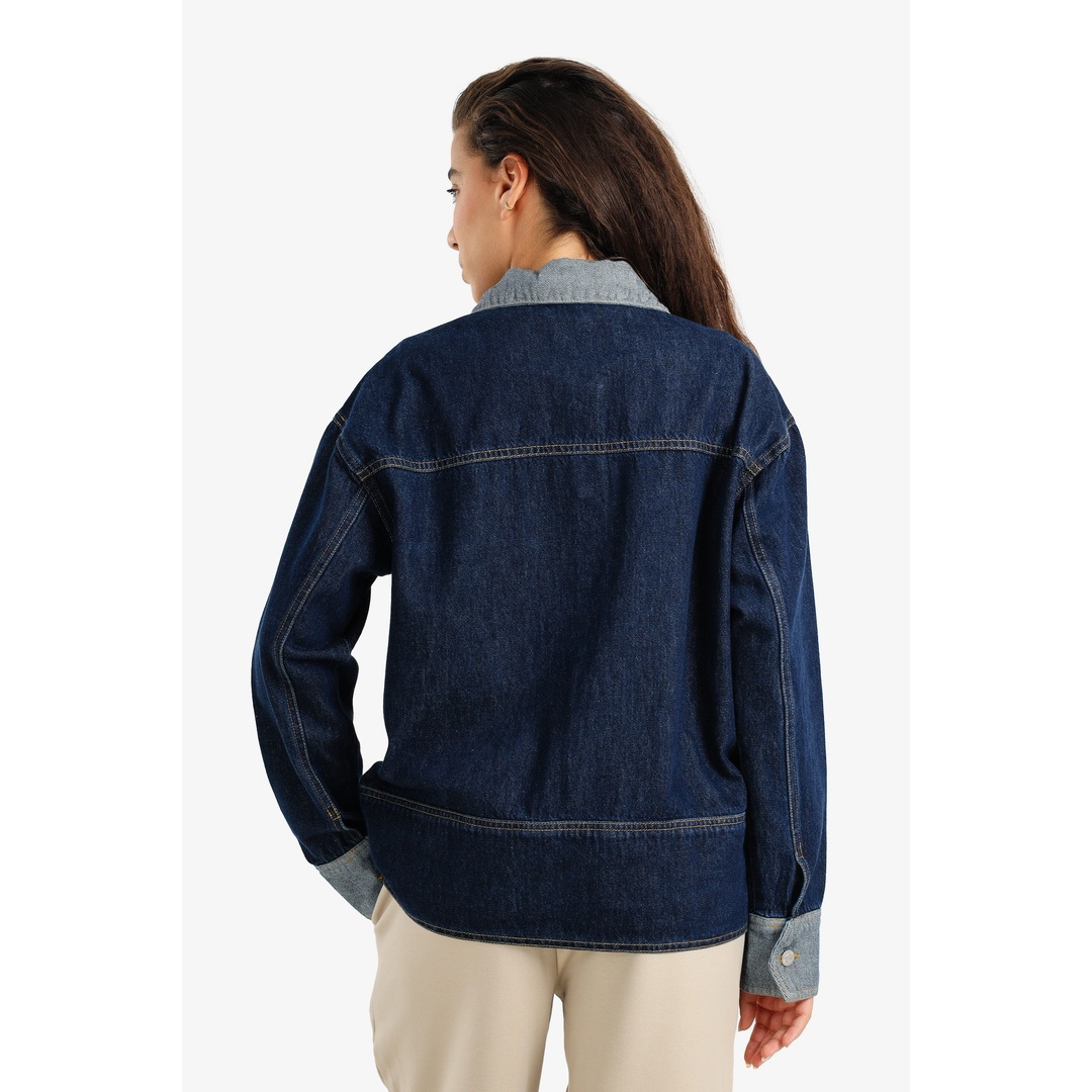 جاكيت جينز بلونين - كحلي - 18302