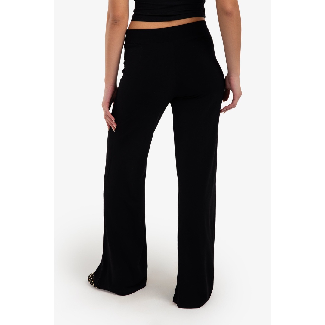 بنطلون واسع الساقين بخصر مطاطي - 18349