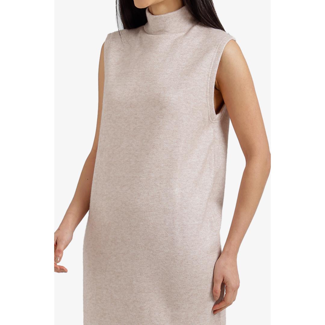 فستان ميدي بياقة عالية حريمي - 18360