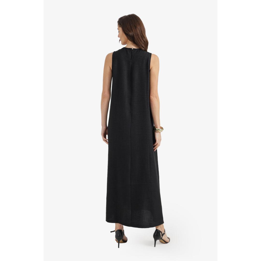 فستان ماكسي بدون أكمام منقوش حريمي - 18428