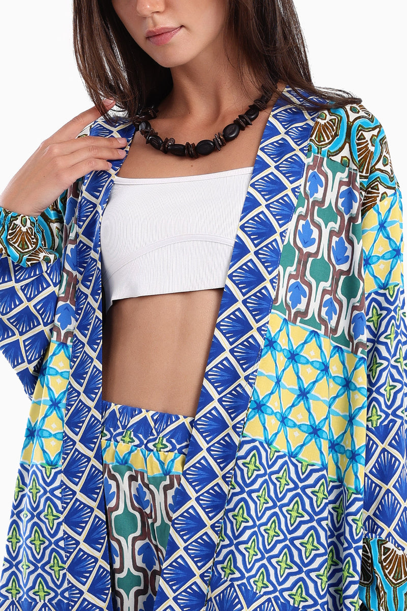 كيمونو كارينا مطبوع متعدد الألوان 56220