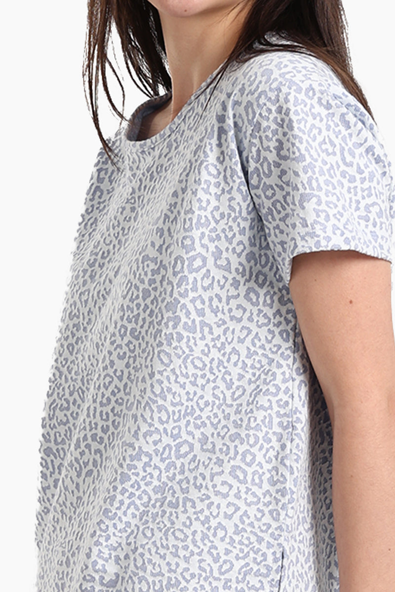 طقم بيجامة كارينا بطبعة جلد النمر - رمادي 56278