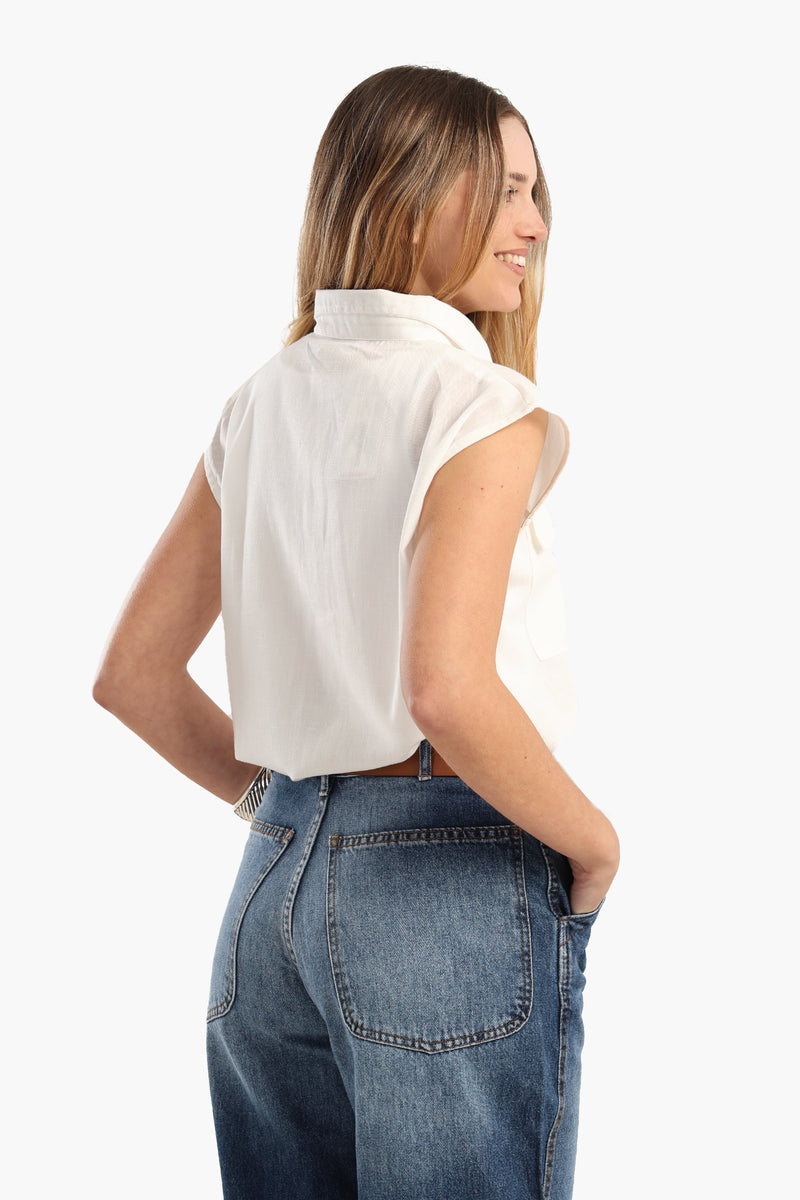قميص كارينا كلاسيك قطن - أوف وايت 56685