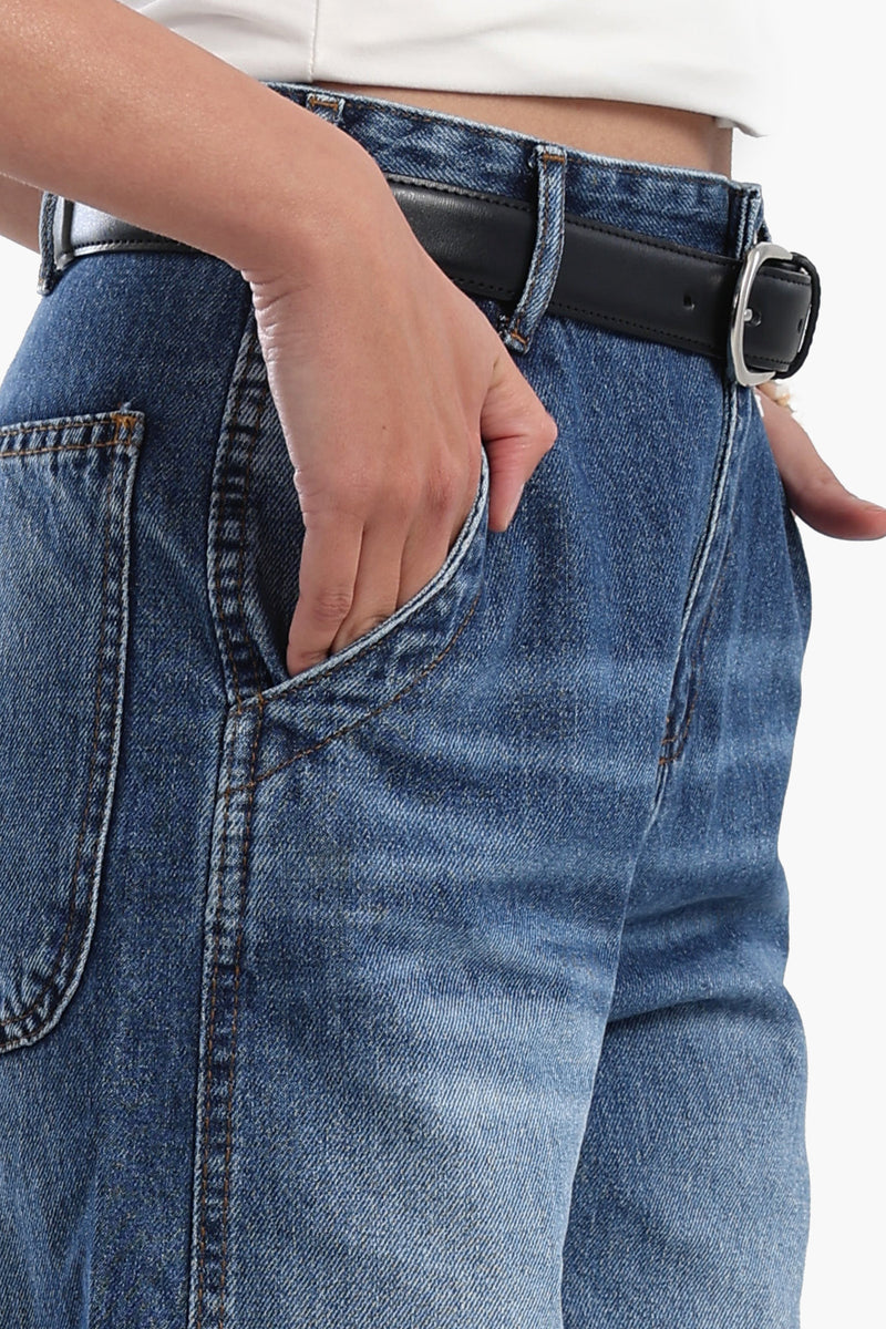 بنطلون جينز كارينا مغسول وسط عالي 56686