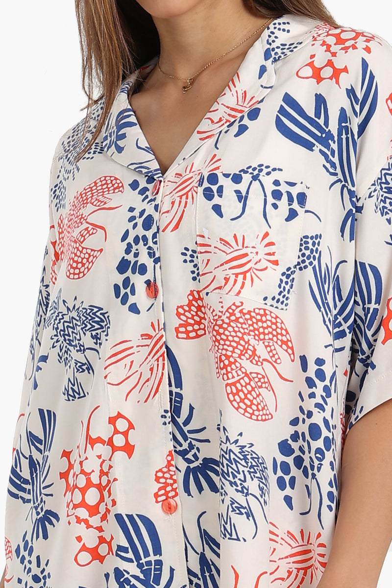 طقم بيجامة كارينا مطبوع بأكمام قصيرة 56781