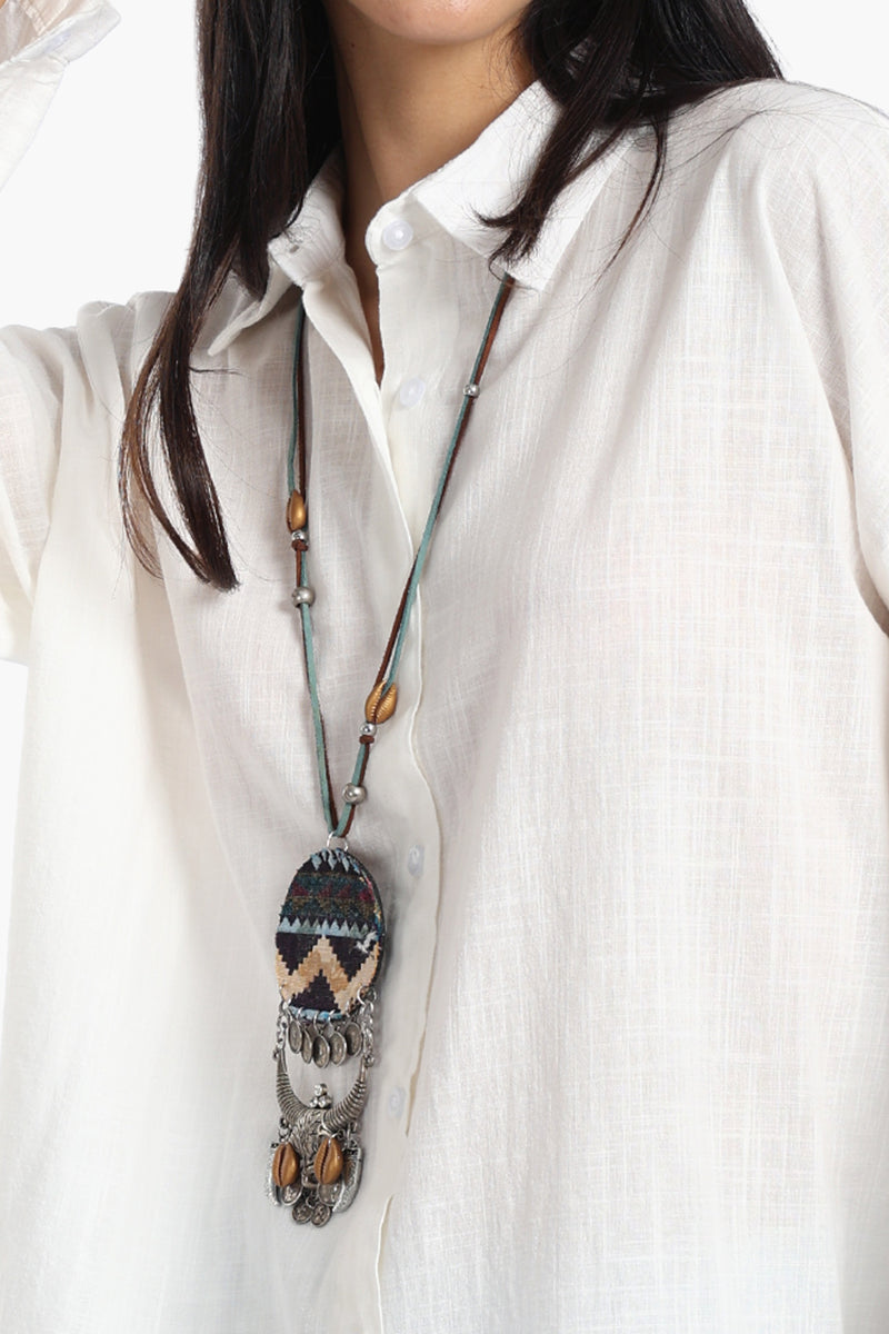 قميص كارينا كتان بكتف واسع 56953