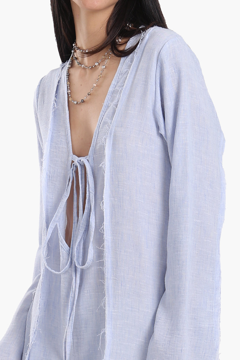 فستان كارينا للشاطئ بفتحة رقبة على شكل حرف V 57158