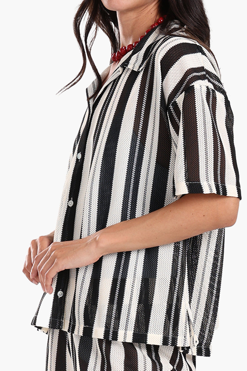 طقم شاطئ كارينا باللونين الأبيض والأسود 57215