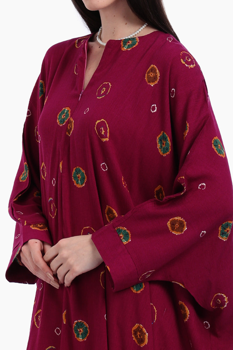 فستان بونشو كارينا مطبوع - نبيتي 57320