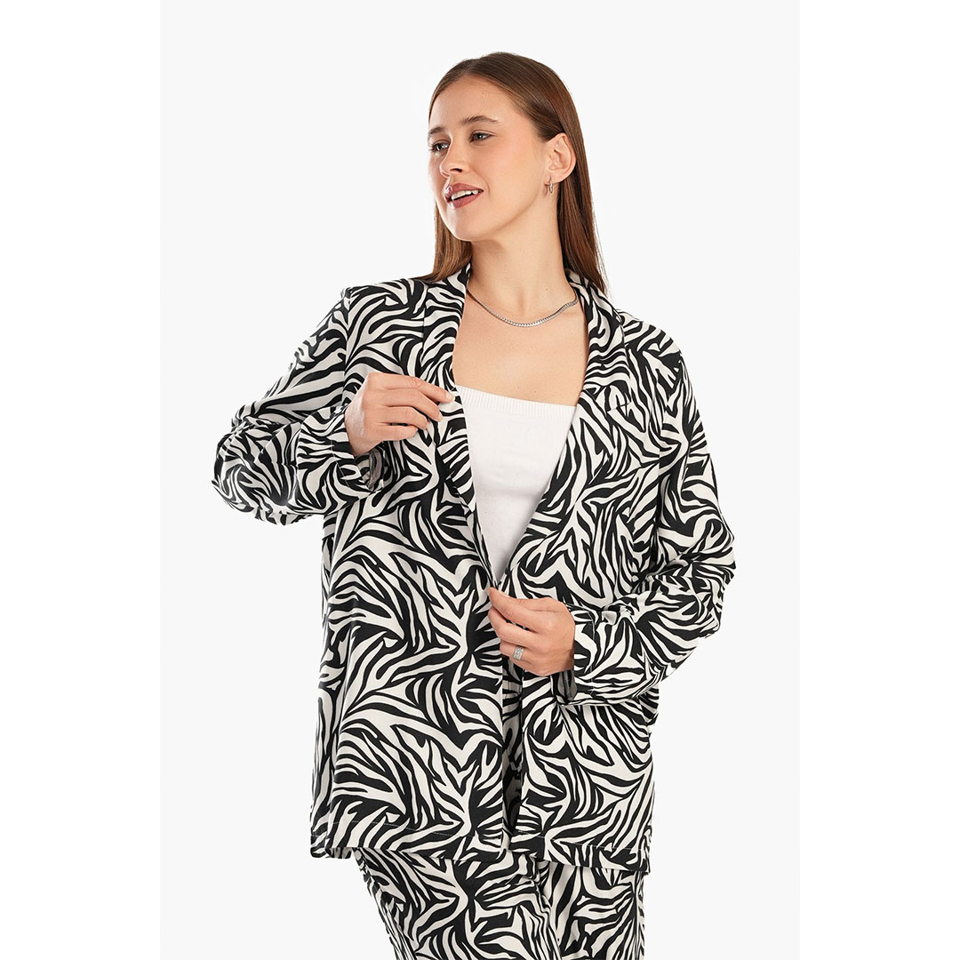 بليزر بطبعة حيوانية كاملة حريمي