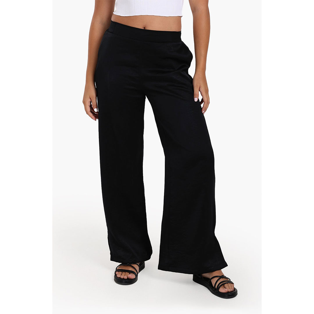 بنطلون واسع الساق بخصر مرتفع حريمي