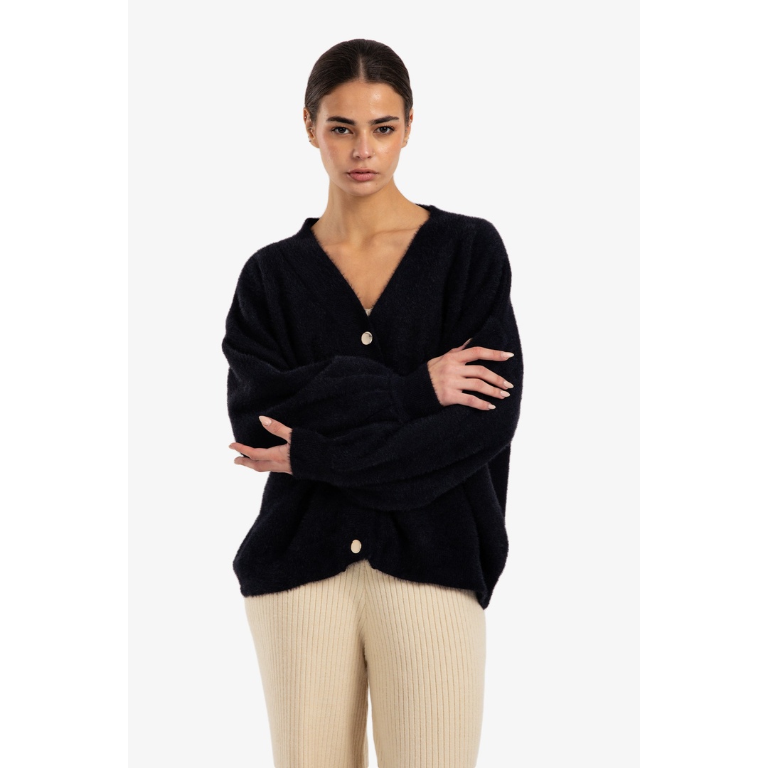 كارديجان مريح بياقة على شكل حرف V حريمي - 18192