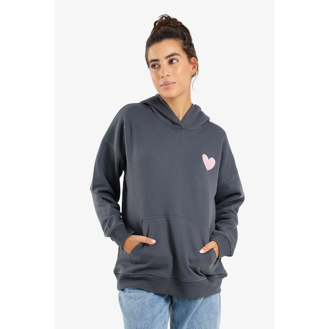 سويت شيرت مطبوع للاستراحة - رمادي - 18204